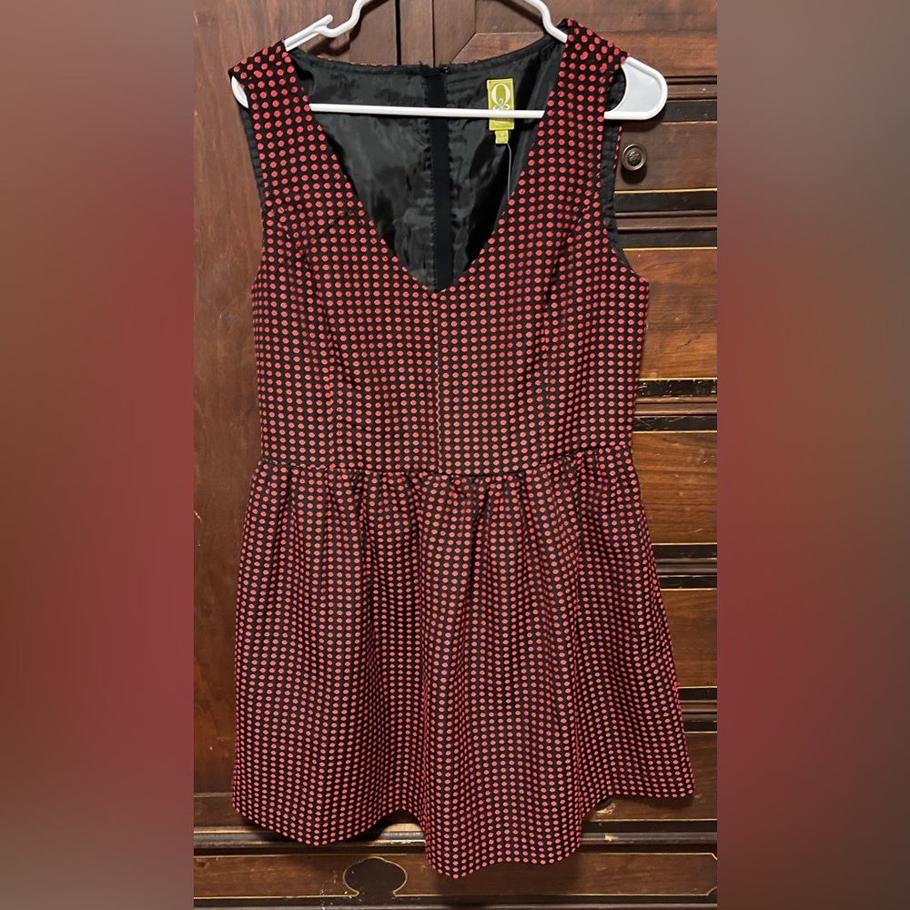QMack Black and Red Polka Dot Dress Size 12
